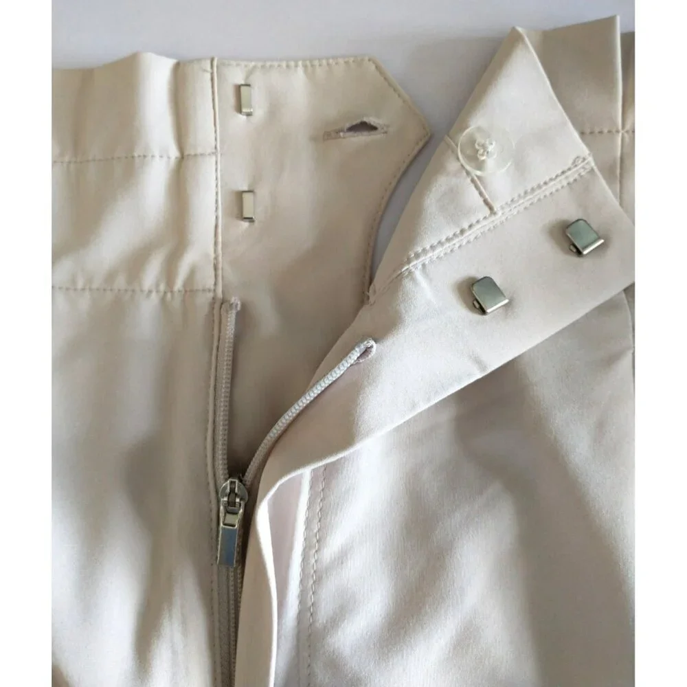 Athleta Skyline Pant II Women's Paperbag Waist Belted Beige Pockets - 18 - Picture 3 of 9